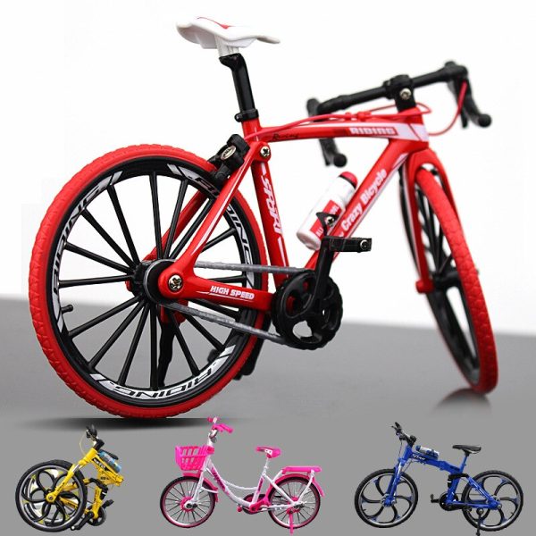 1:10 Mini Finger Alloy Bicycle Diecast Model Ornaments Fold Dh Racing Mountain Mtb Road Bike Simulation Collection Toys Gift - Image 5