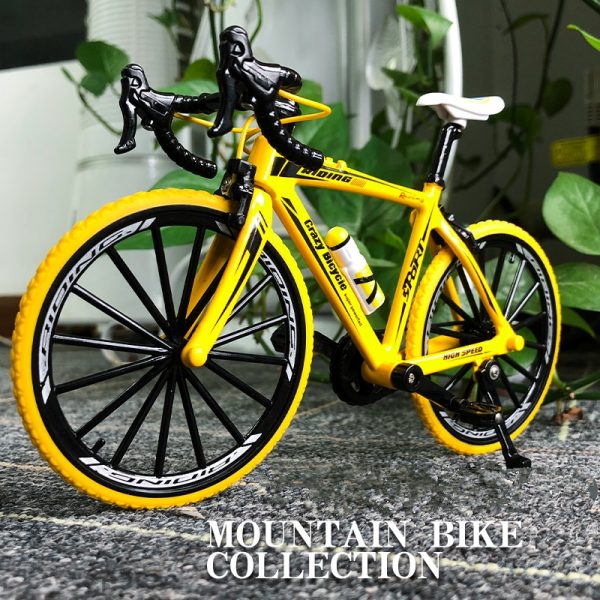 1:10 Mini Finger Alloy Bicycle Diecast Model Ornaments Fold Dh Racing Mountain Mtb Road Bike Simulation Collection Toys Gift