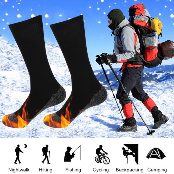 1/2Pairs Winter Self-Heating Socks for Men Women Thermal Heated Socks Elastic Anti-Slip Socks Outdoor Ski Tube Sock Foot Warmer - Image 3