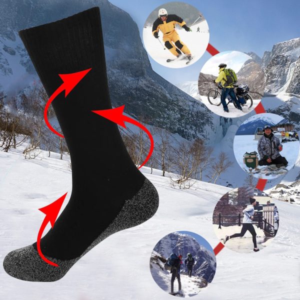 1/2Pairs Winter Self-Heating Socks for Men Women Thermal Heated Socks Elastic Anti-Slip Socks Outdoor Ski Tube Sock Foot Warmer - Image 4