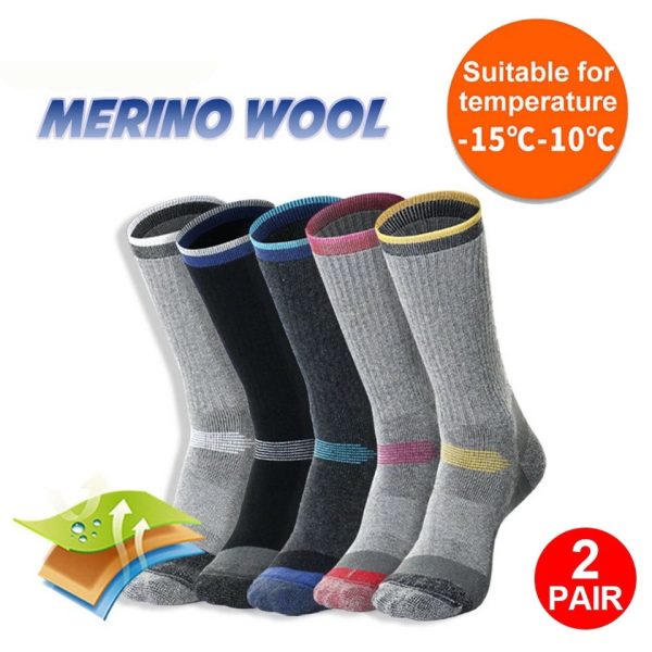 1 Pair Merino Wool Thermal Sock Winter Keep Warm Soft Ski Hiking Sock Sport Outdoor Snowboard Thermosock Thicken For Men Women - Image 3