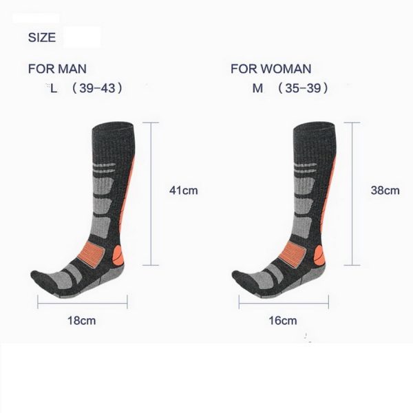 1 Pair Merino Wool Thermal Socks Men Women Winter Long Warm Compression Socks For Ski Hiking Snowboarding Climbing Sports Socks - Image 6