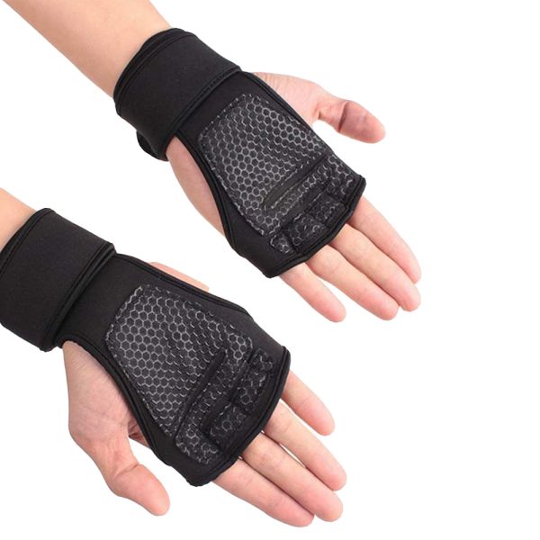 1 Pairs Weightlifting Training Gloves for Men Women Fitness Sports Body Building Gymnastics Gym Hand Wrist Palm Protector Gloves - Image 3