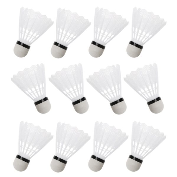 12Pcs White Badminton Plastic Shuttlecocks Indoor Outdoor Gym Sports Accessories badmington shirt multicolor badminton - Image 6