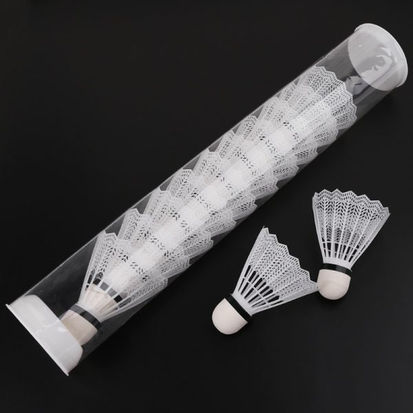 12Pcs White Badminton Plastic Shuttlecocks Indoor Outdoor Gym Sports Accessories badmington shirt multicolor badminton