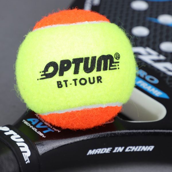 12pcs OPTUM BT-TOUR 50% Pressure Beach Tennis Balls With Mesh Shoulder Bag - Image 2