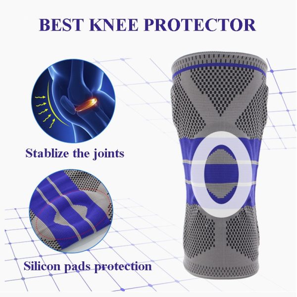 1PC Elastic Knee Support Brace Kneepad Adjustable Patella Volleyball Knee Pads Basketball Safety Guard Strap Protector - Image 2