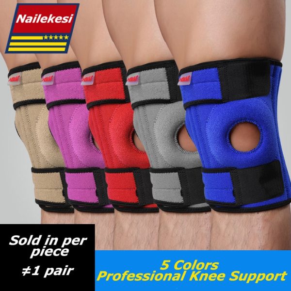 1PC Elastic Knee Support Brace Kneepad Adjustable Patella Volleyball Knee Pads Basketball Safety Guard Strap Protector - Image 6