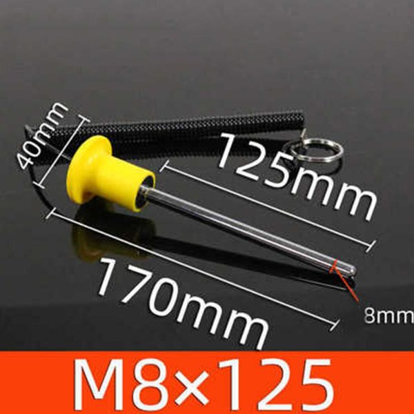 1PCS Plastic Steel Yellow M8x80/125mm M10x80/105mm Magnetic Fitness Equipment Bolt Weight Stack Pin Gym Replacement Accessories - Image 5