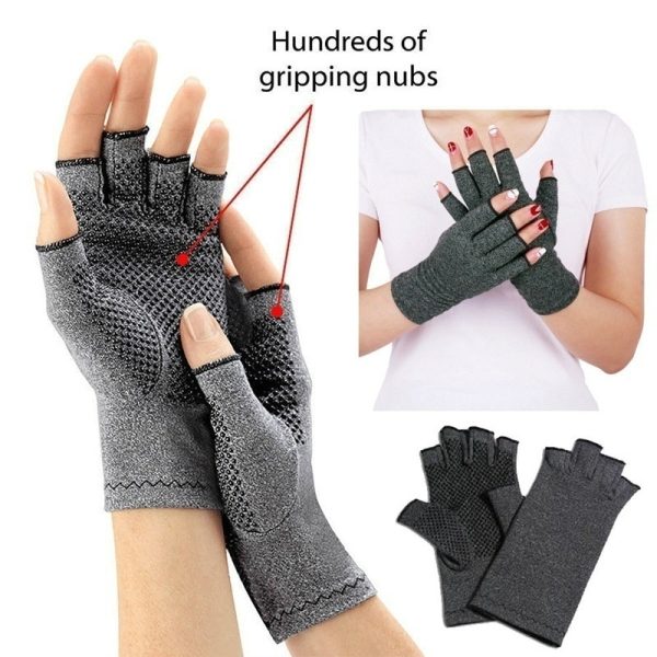 1Pair Winter Compression Arthritis Gloves Rehabilitation Fingerless Gloves Anti Arthritis Therapy Gloves Wrist Support Wristband - Image 3