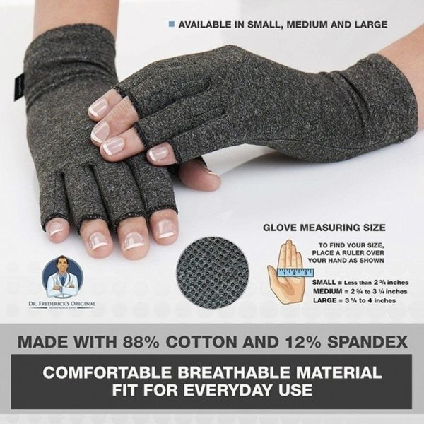 1Pair Winter Compression Arthritis Gloves Rehabilitation Fingerless Gloves Anti Arthritis Therapy Gloves Wrist Support Wristband - Image 4