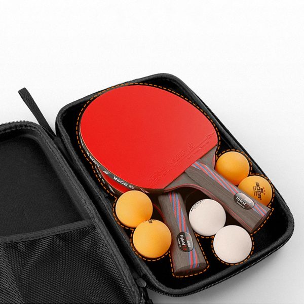 1pcs Black Waterproof 170g About 290x195x50mm Table Tennis Bat Cover Paddle EVA Material Bag Ping Pong Cases Zip Pocket Package - Image 2