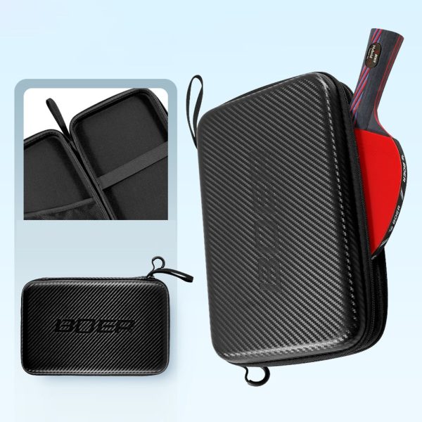 1pcs Black Waterproof 170g About 290x195x50mm Table Tennis Bat Cover Paddle EVA Material Bag Ping Pong Cases Zip Pocket Package