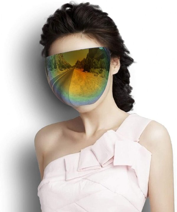 2021 Novelty Full-Face Multicolor Goggles with Removable Nose Bridge Polarized Large Mirror Sunglasses Big Face Mask - Image 2