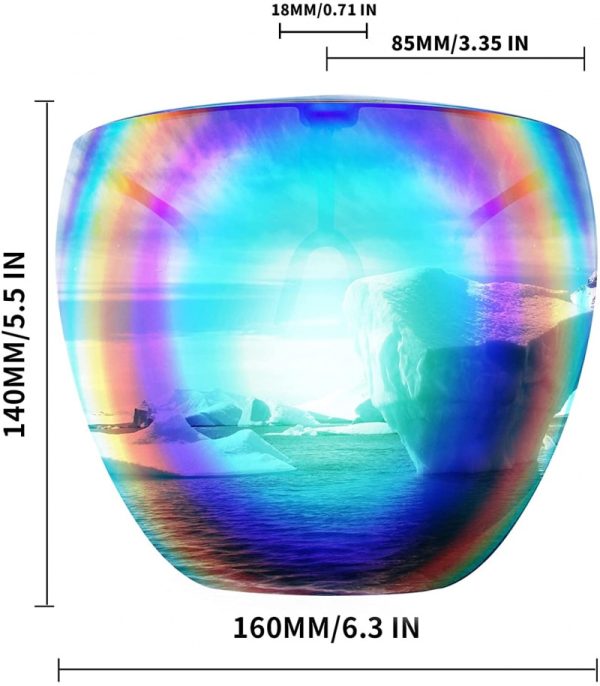 2021 Novelty Full-Face Multicolor Goggles with Removable Nose Bridge Polarized Large Mirror Sunglasses Big Face Mask - Image 3