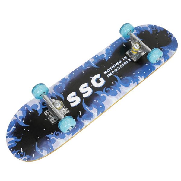 2023 4 Wheel Skateboard Women Double Rocker Skateboard Back Panel Spray Paint Maple Skates Decks Long Skate Board For Adults HWC - Image 3