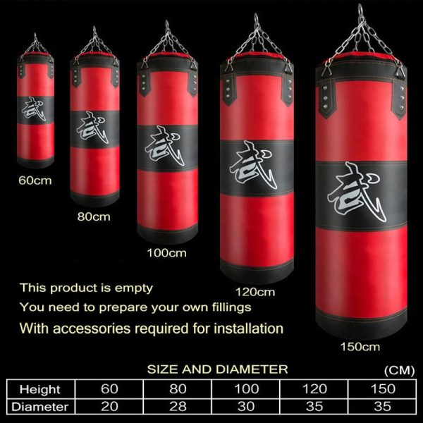 2023 Boxing Punching Bag For Training Fitness Boxing Sack Equipment With Hanging Kick Children Adults Gym Kickboxing Sandbag