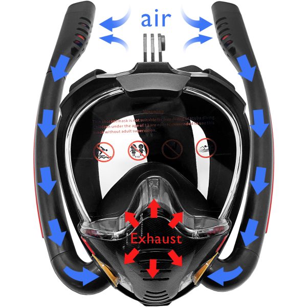 2023 Diving Mask Adult Men Women Goggles Equipment Swimming Snorkel Mask Double Breath Mascara Tube Silicone Full Dry Scuba - Image 4