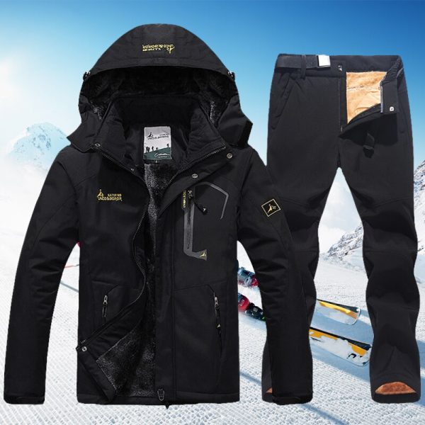 2023 Men's Ski Suit Winter Warm Windproof Waterproof Outdoor Warm Snow Jackets and Pants Hot Ski Equipment Snowboard Jacket Men - Image 2