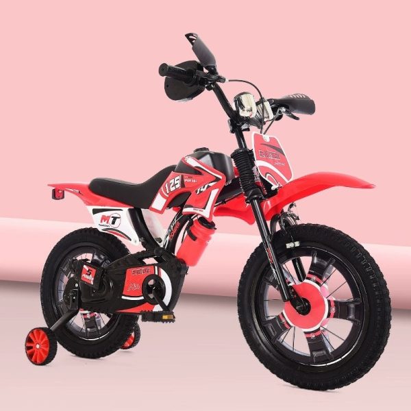 2023 Motorcycle Children's Bicycle 12 Inch 16 Inch Baby Bicycle Child Bicycle 3 Year Old Children's Stroller Cool - Image 4