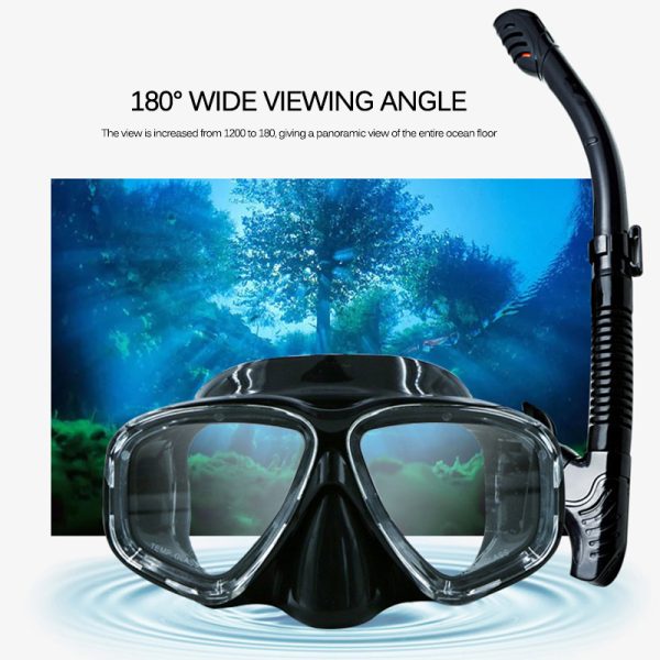 2023 Professional Scuba Diving Mask Silicone Mask Snorkel Anti-Fog Diving Mask Snorkel Full Dry Tube Underwater Swim Equipment - Image 2