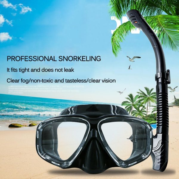 2023 Professional Scuba Diving Mask Silicone Mask Snorkel Anti-Fog Diving Mask Snorkel Full Dry Tube Underwater Swim Equipment - Image 3