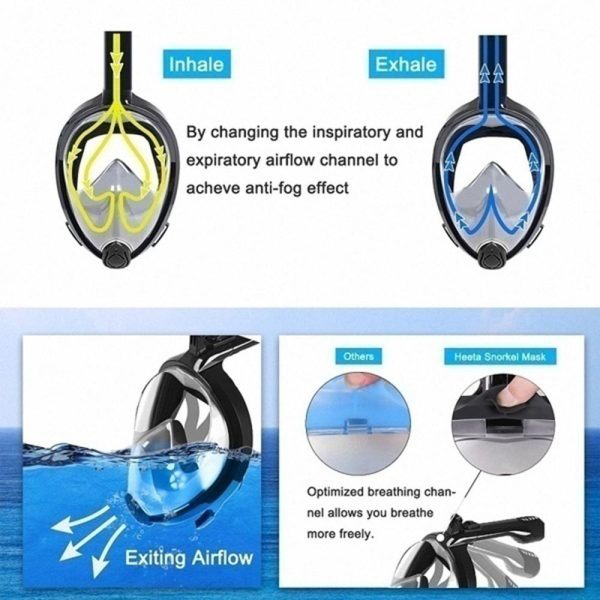 2023 Scuba Swimming Mask Full Face Anti-fog Snorkeling Diving Mask Underwater Spearfishing Mask Glasses Training Mask with fo - Image 5