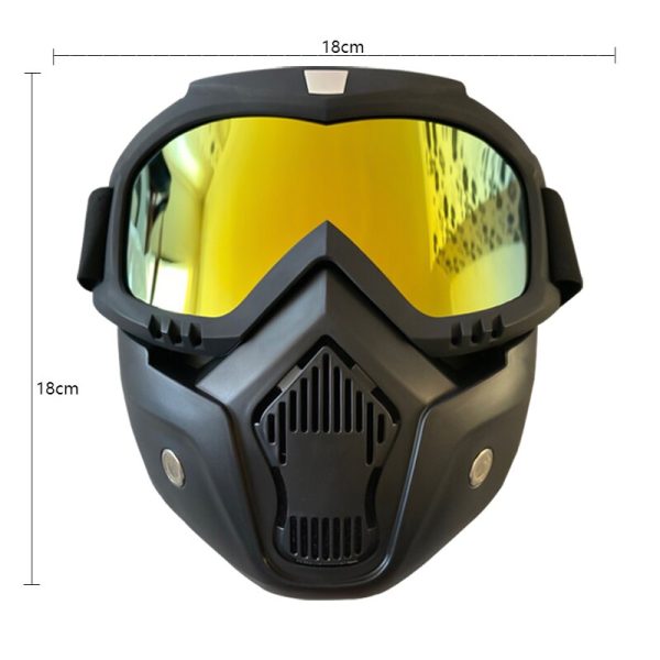 2023 Unisex Ski Snowboard Mask Snowmobile Skiing Goggles Windproof Motocross Protective Glasses Safety Goggles with Mouth Filter - Image 3