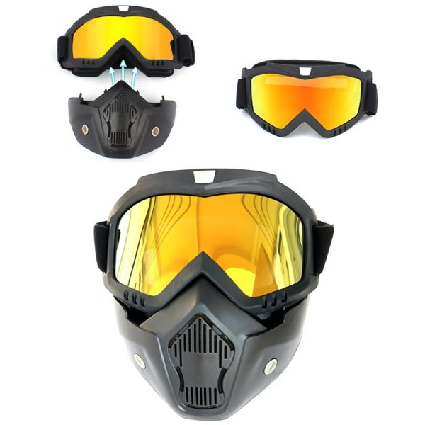 2023 Unisex Ski Snowboard Mask Snowmobile Skiing Goggles Windproof Motocross Protective Glasses Safety Goggles with Mouth Filter - Image 6