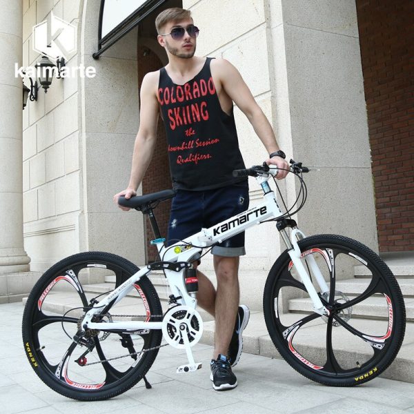 26 Inch Off-road Riding Bicycle Outdoor Sports Folding Adult Double Disc Brake Variable Speed Scooter Student Mountain Bike - Image 2