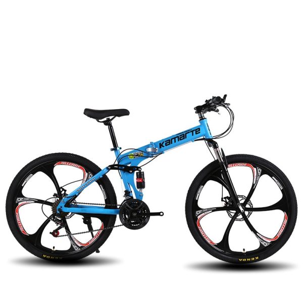 26 Inch Off-road Riding Bicycle Outdoor Sports Folding Adult Double Disc Brake Variable Speed Scooter Student Mountain Bike