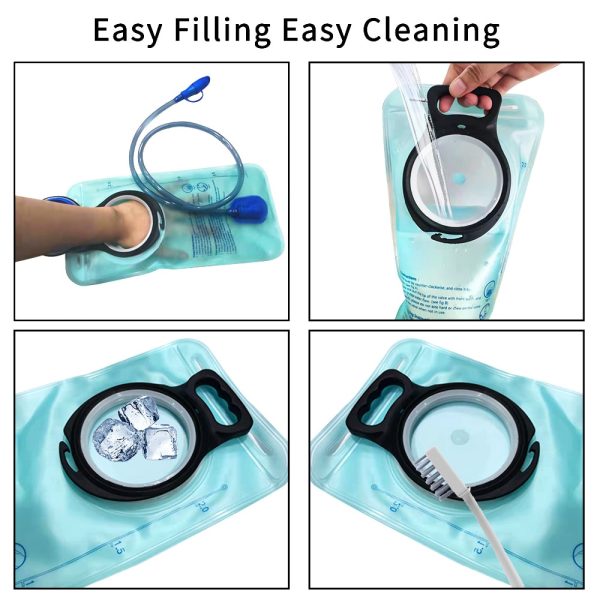 2L Leak Proof Water Reservoir Military Water Storage Bladder Bag BPA Free Hydration Pack Replacement Large Opening - Image 4