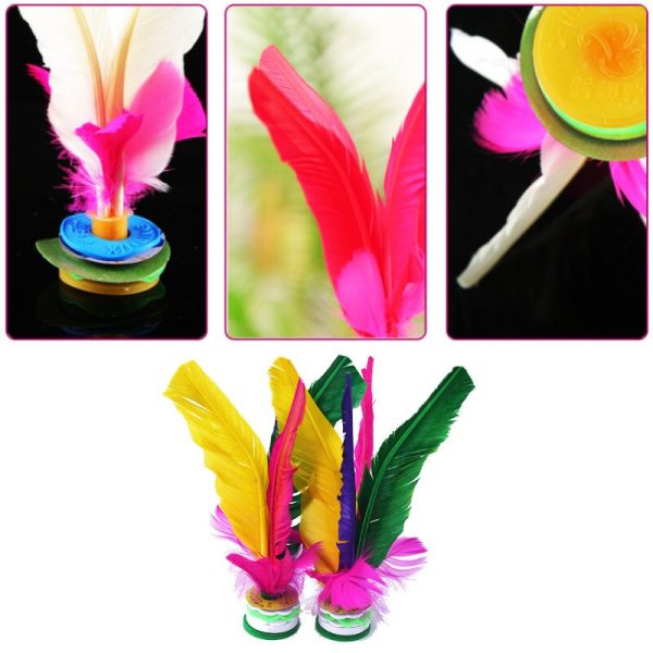 2pcs China kick shuttlecock Fitness Entertainment Footbal Foot Kick Fancy Goose Feather Shuttlecock For Physical Exercise - Image 3