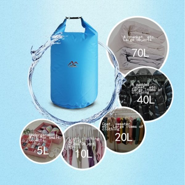 5/10/20/40/70 L Outdoor Waterproof Dry Bag For Camping Drifting Hiking Swimming Rafting Kayaking River Trekking Bags - Image 5