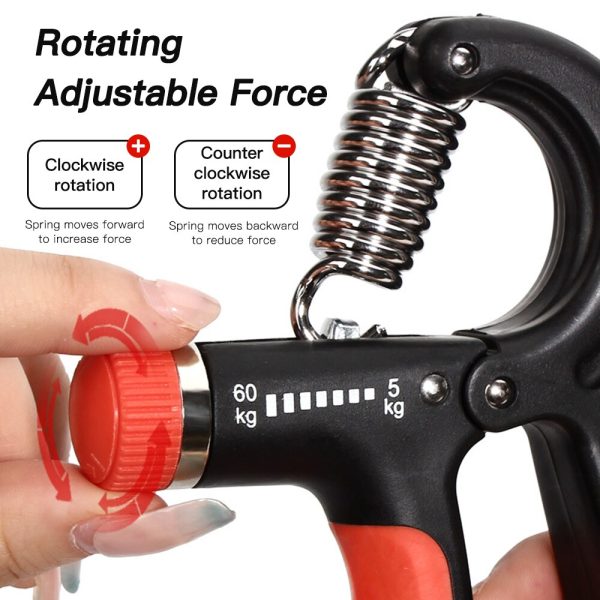 5-60Kg Adjustable Gripper Hand Exerciser Grip Wrist Training Increase Strength Spring Finger Pinch Carpal Expander for Patients - Image 2