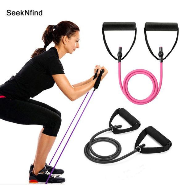 5 Levels Resistance Bands with Handles Yoga Pull Rope Elastic Fitness Exercise Tube Band for Home Workouts Strength Training - Image 2