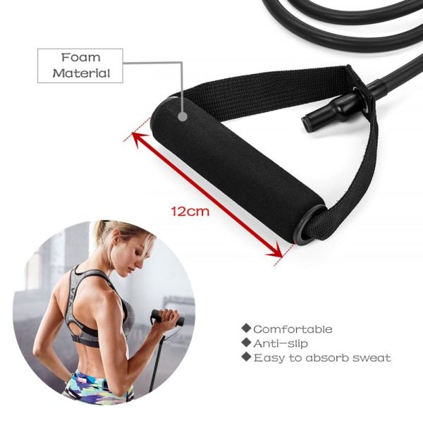 5 Levels Resistance Bands with Handles Yoga Pull Rope Elastic Fitness Exercise Tube Band for Home Workouts Strength Training - Image 5