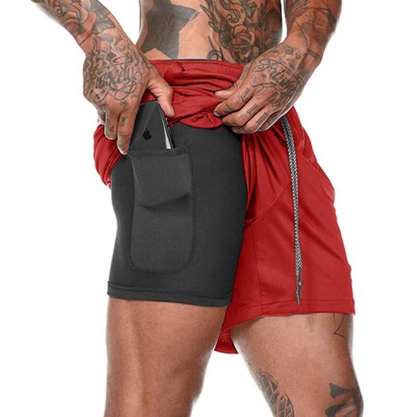 5XL Fitness Workout Shorts For Men 2 In 1 Running Beach Shorts Sweatpants Jogging Gym Sport Clothing Men Jogger Sportswear - Image 2