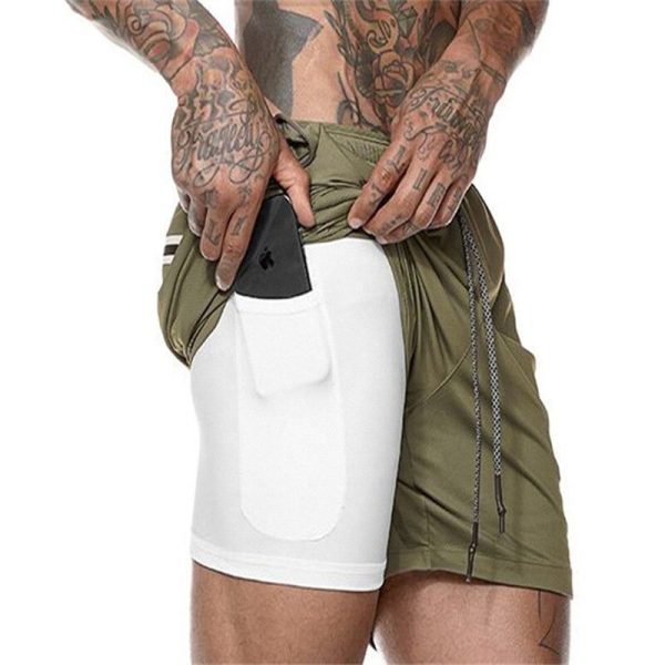 5XL Fitness Workout Shorts For Men 2 In 1 Running Beach Shorts Sweatpants Jogging Gym Sport Clothing Men Jogger Sportswear