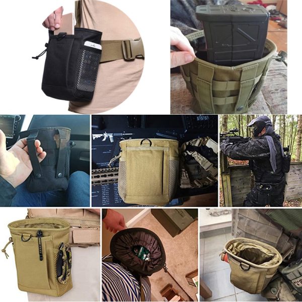 600D Nylon Portable Recycling Bag Outdoor Molle Pouch Military Backpack Hanging Bag EDC Gear Waist Sports Hunting Tactical Bag - Image 3