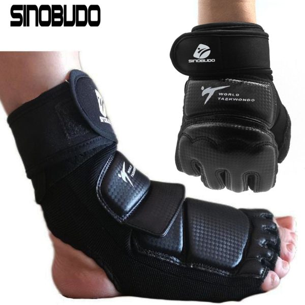 Adult child protect gloves Taekwondo Foot Protector Ankle Support fighting foot guard Kickboxing boot WT approved Palm protector