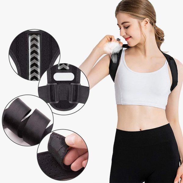 Back Posture Belt Adult Prevention Hunchback Open Shoulder Chest Pressure Sitting Posture Adjustable Clavicle Fixation Corrector