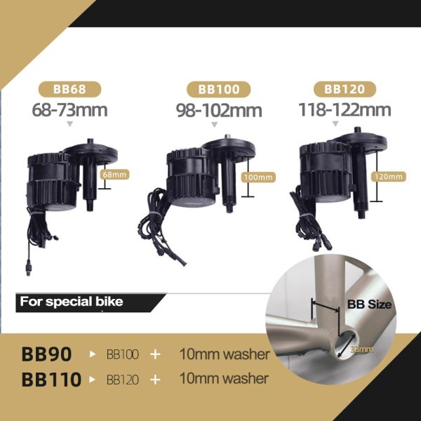 Bafang Motor 1000W-750W 48V/52V BBSHD BBS02 Mid Drive Motor Electric Bicycle Conversion Kit 52V17.5AH /20AH Lithium Battery - Image 3