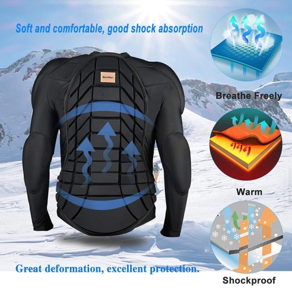 BenKen Skiing Anti-Collision Sports Shirts Ultra Light Protective Gear Outdoor Sports Anti-Collision Armor Spine Back Protector - Image 3