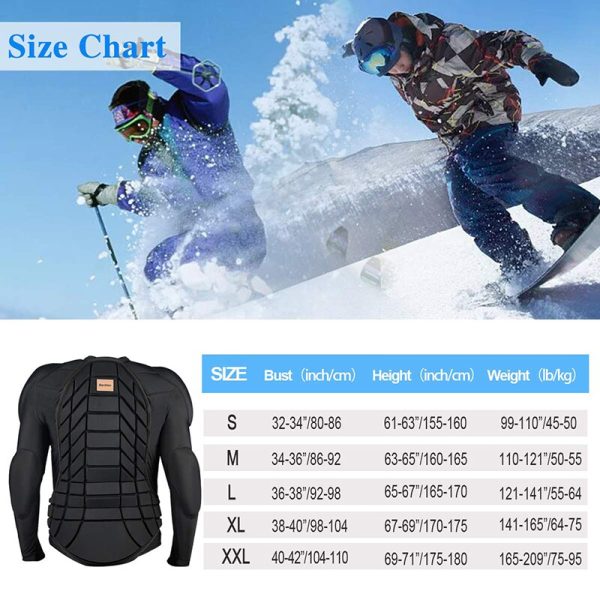 BenKen Skiing Anti-Collision Sports Shirts Ultra Light Protective Gear Outdoor Sports Anti-Collision Armor Spine Back Protector - Image 5