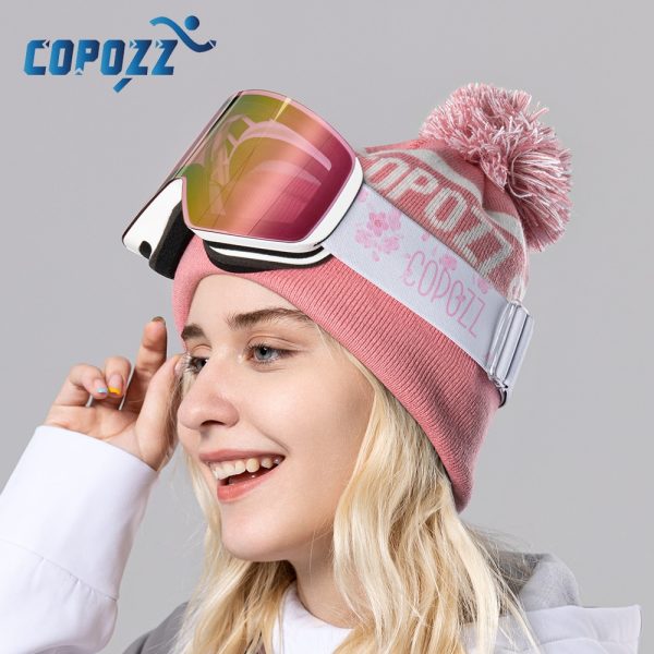 COPOZZ Professional Winter Ski Goggles Magnetic Quick-Change Double Layers Anti-Fog Snowboard goggles Men Women Ski Equipment - Image 6