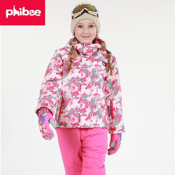 Children clothing Windbreaker Set boys girl kids snowboard ski suit Waterproof outdoor sports jacket pants clothes snowsuit teen - Image 4