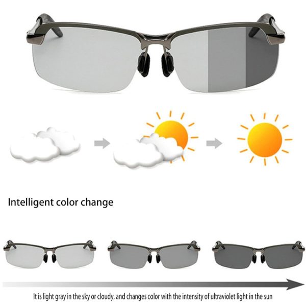 Color-Changing Polarized Sunglasses Men 'S Night Vision Sunglasses 3043 Outdoor Riding Day And Night Driving Sunglasses - Image 3