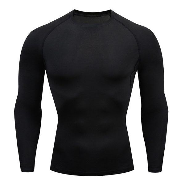 Compression Running T Shirt Fitness Men Tight Long Sleeve Tshirt Training Jogging Shirts Gym Sportswear Quick Dry rashgard Tee - Image 3