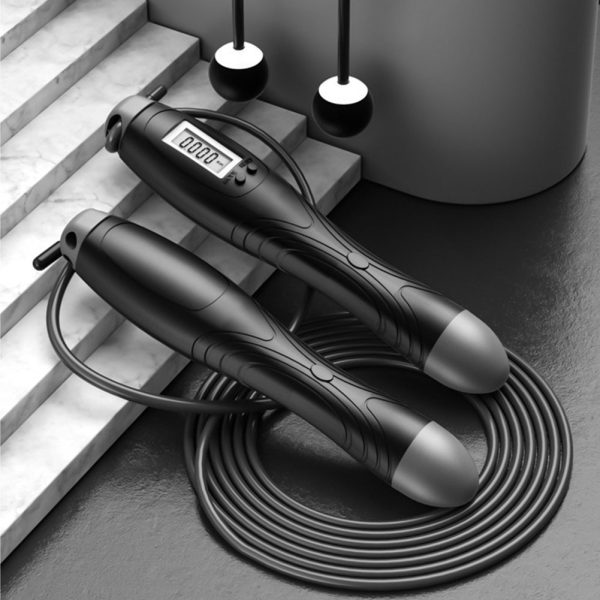 Cordless Electronic Skipping Rope Gym Fitness Cordless Skipping Smart Jump Rope with LCD Screen Counting Speed Skipping Counter - Image 3